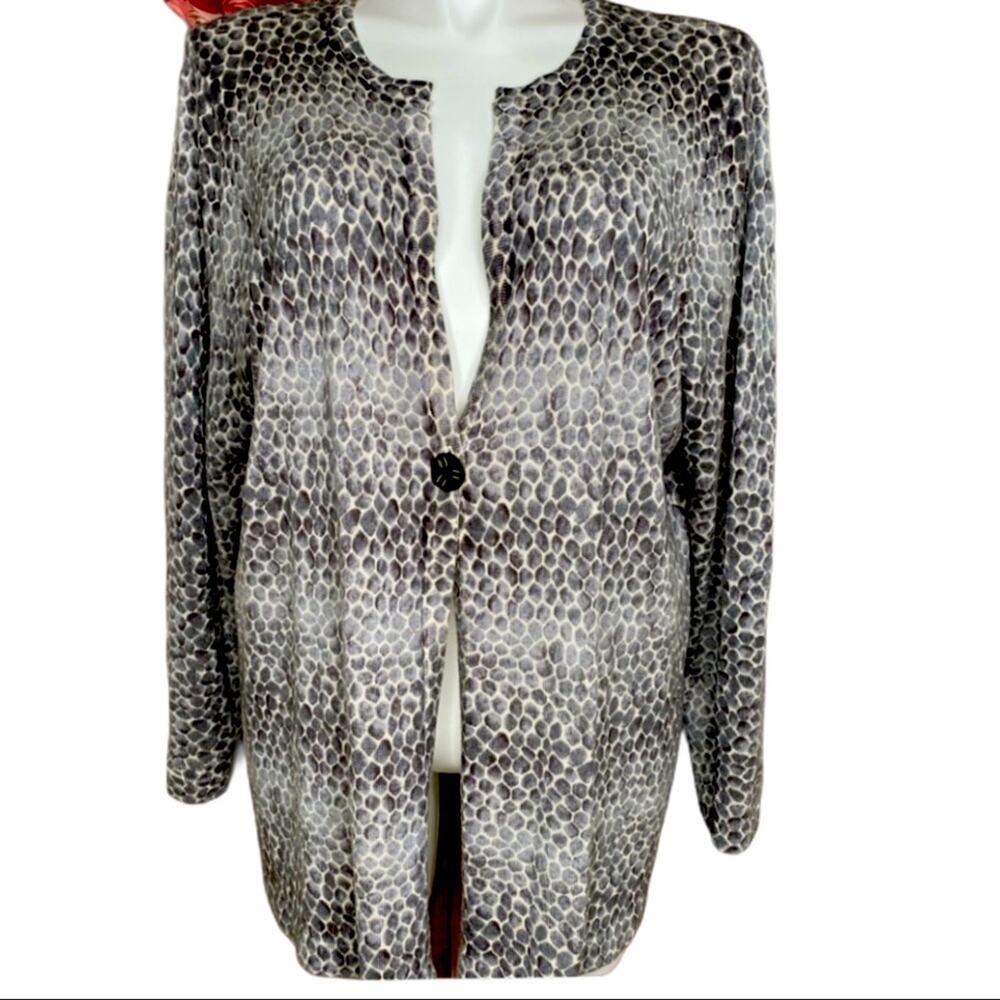 Liz and Me animal print cardigan